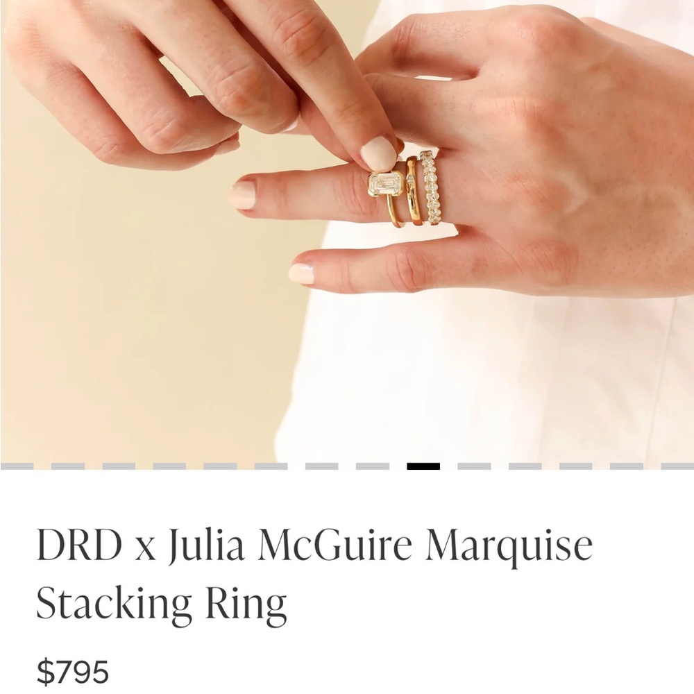 Dana Rebecca Designs x Julia McGuire Marquise Stecking Ring - Picture 2 of 10